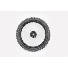 Колесо переднє спицьоване + ШИНА, в зборі 60/100-14 (2,50-14") вісь "12мм"