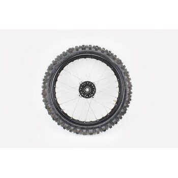 Колесо переднее спицованное + ШИНА, в сборе 60/100-14 (2,50-14") ось "12мм"