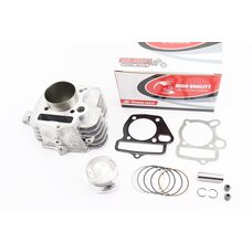 Циліндр к-кт (цпг) 125cc-54мм (палець 14мм, висота циліндра 78,3мм, висота поршня 37мм), з вухом, (див. фото розмірів)