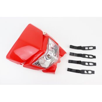 пластик - обтічник + фара, ЧЕРВОНИЙ, тип 7