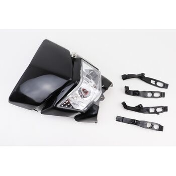 пластик - обтічник + фара, ЧОРНИЙ, тип 7