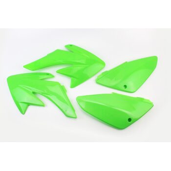 пластик - ВЕСЬ к-кт деталей - 7од. ЗЕЛЕНИЙ, Honda CRF70/KAYO CRAZY CAT 140cc/GEON X-PIT