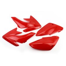 пластик - ВЕСЬ к-кт деталей - 7ед. КРАСНЫЙ, Honda CRF70/KAYO CRAZY CAT 140cc/GEON X-PIT