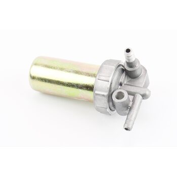 Кран топливный + фильтр в металлическом корпусе (вход/выход)