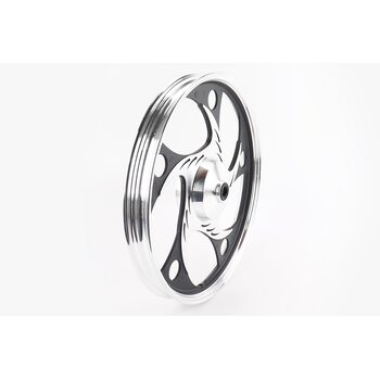 Диск передній литий 1,4-17" ALPHA "хвиля" тип.2, чорний (вісь 10мм)