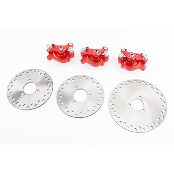 Гальмівна механічна система передня + задня в зборі, к-кт 6 деталей