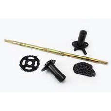 Ось задняя на ATV027-21, крепление, звезда, цепь - к-кт 5деталей