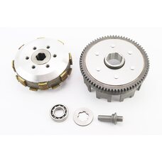 Зчеплення, маховик у зборі (6 болтів, маховик 73T) CB-150/200cc, тип 1