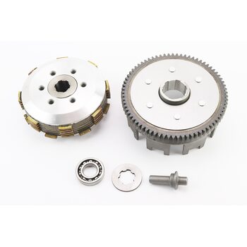 Зчеплення, маховик у зборі (6 болтів, маховик 73T) CB-150/200cc, тип 1