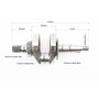 Коленвал 168FB-L (Dшейки-30mm, H-84mm, L-210mm) под шлиц, для двигателя с понижающим редуктором