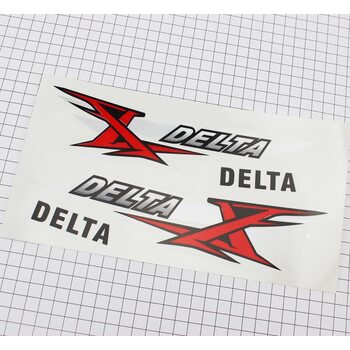 Наклейка "DELTA" на бак лев, прав к-кт 2шт (25х14см)