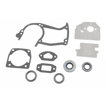 Прокладки 4500/5200/5800, к-кт 8 деталей + сальники (15x35x4,5+15x28x4,5), (на блистере, металлические)