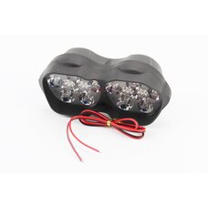 УЦЕНКА Фара подвійна додаткова світлодіодна вологозахисна - 18 LED, (146*62mm) з кріпленням, тип 1 (низька інтенсивність свічення)