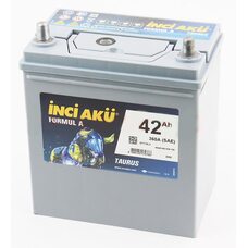 Акумулятор 12V42Ah INCI AKU Asia NS40 360A KSK L+ кислотний (L187*W127*H200/220mm), Туреччина