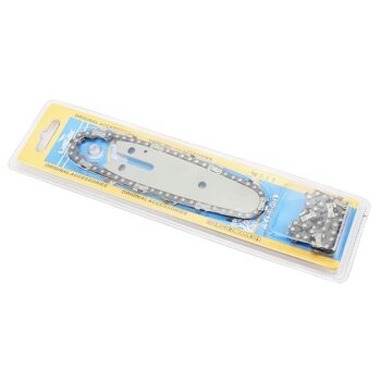 Шина 4"-1,1mm 1/4" 28зв L-14см (Підходить на акумуляторну міні-пилу) + ланцюг 1/4"-1,1mm-28зв. квад. зуб, на блістері