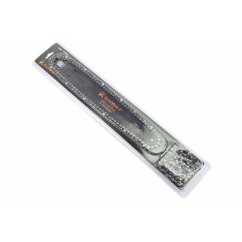 Шина 8"-1,1mm 1/4" 46зв L-24см (Подходит на аккумуляторную мини-пилу) + цепь 1/4"-1,1mm-46зв. круг. зуб-2шт, на блистере