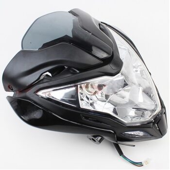 PULSAR NS-200 пластик - обтічник фари + фара, вітровик, к-кт