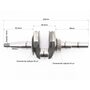 Коленвал 168F/170F (Dшейки-30mm, H-85mm, L-250mm) под шпонку D-20mm