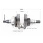 Коленвал 186F (Dшейки-40mm, H-118,0mm) под шлиц+шестерни+подшипник, запрессованный