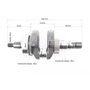 Коленвал 178F (Dшейки-36mm, H-102,4mm) под шлиц +шестерни+подшипник, запрессованный