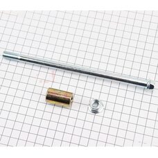 Вісь переднього колеса d10mm; L180mm + втулка, гайка, тип 2