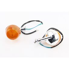 Поворотник лев., Прав. "хром круглі" к-кт 2 шт (ціна=якість), (два дроти)