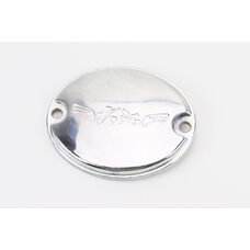 Крышка (овальная, метал) правой крышки двигателя, хром (РАЗНЫЕ надписи)