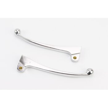 Рычаги руля левый, правый к-кт 2шт (под сцепл./барабан. тормоз) "хром"