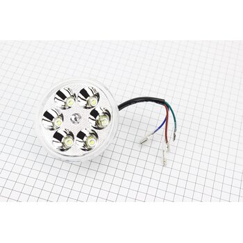 УЦЕНКА DELTA Фары круглой внутренняя часть 6-LED с ободком, 80мм (не горит несколько диодов)