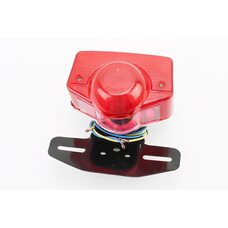 Фонарь задний ALPHA, черная ножка под два болта