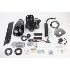 Двигатель велосипедный 2Т с ручным стартером + комплект для установки, ЧЕРНЫЙ