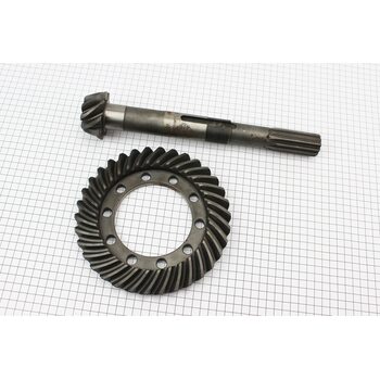 Шестерни конические заднего моста, ведущая Z-11/9 + ведомая Z-34 к-кт DongFeng 240/244 (250.38.118A + 250.38.127A)