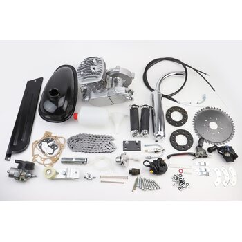 ДВИГАТЕЛЬ велосипедный 2Т + комплект для установки, СЕРЫЙ