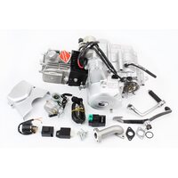 Двигун мопедний в зборі 110куб (Delta) - "механіка" + карбюратор, комутатор, котушка, реле: поворотів, стартера, напруги (без нап. KANUNI)