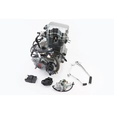 Двигун мотоциклетний в зборі CGT-250cc (водяне охолодження) + карбюратор, комутатор, котушка запалювання, тип 2