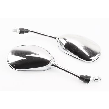 УЦЕНКА Зеркала к-кт DIO- черные "капли", м10 "длинная ножка" (ССС - знак качества) (выпало правое зеркало, см. фото)