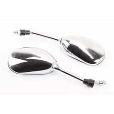 УЦЕНКА Зеркала к-кт DIO- черные "капли", м10 "длинная ножка" (ССС - знак качества) (выпало правое зеркало, см. фото)