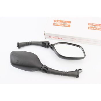 Зеркала к-кт DIO- черные "Lux капли", м10 "длинная ножка в чехле резиновом" (ССС - знак качества)