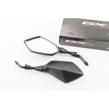 Зеркала к-кт на мотоцикл "призма" черный, м10
