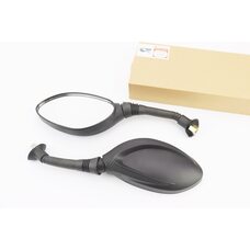 Дзеркала к-кт DIO- чорні з карбонової вставкою "краплі", м8 "довга ніжка в чохлі гумовому" (ССС - знак якості), від 10шт -10%