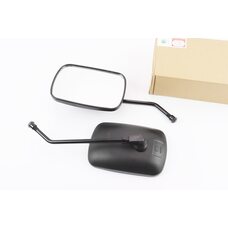 Зеркала к-кт ПРЯМОУГОЛЬНЫЕ 110*165мм- черные, м10 (ССС - знак качества)