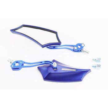 Зеркала к-кт "ПРИЗМА" SPORT, синий, м8/10 (с регулировкой наклона), тип 2