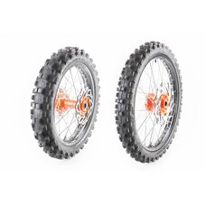 Terra-X 250 (2019) Колесо переднє спицьоване у зборі 1,6-21+ Колесо заднє спицьоване у зборі 2,15-18 + дики гальмівні + зірка, ПОМАРАНЧЕВИЙ