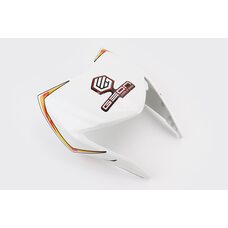 X-Road Light 200-250 пластик - обтічник фари, БІЛИЙ з помаранчевим малюнком, тип 2