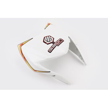 X-Road Light 200-250 пластик - обтічник фари, БІЛИЙ з помаранчевим малюнком, тип 2