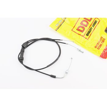 Трос газу подвійний під один карбюратор PZ з прискорювачем (трос 124 / 131см; кожух 110 / 114см)