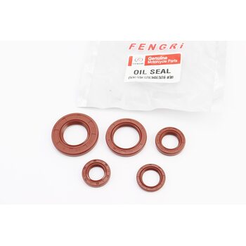 Сальники к-кт 5шт (15x25x5; 17x25x4; 17x27x6; 24x43x6; 25x37x6) двигуна, Suzuki Sepia, від 10шт -15%