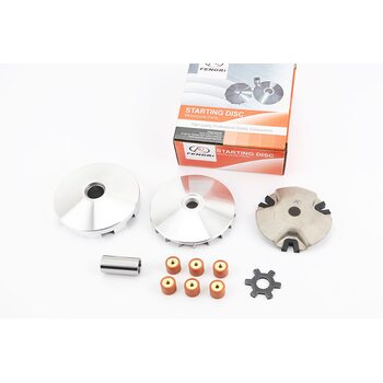 Варіатор передній к-кт Yamaha JOG 50 (під вал 13мм) + втулка, крильчатка, хрест