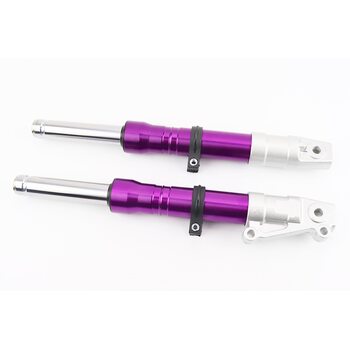 Амортизатор передній (пір'я), к-кт 2шт Honda DIO, 370мм (під диск. торм.) Фіолетовий