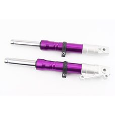 Амортизатор передній (пір'я), к-кт 2шт Honda DIO, 370мм (під диск. торм.) Фіолетовий